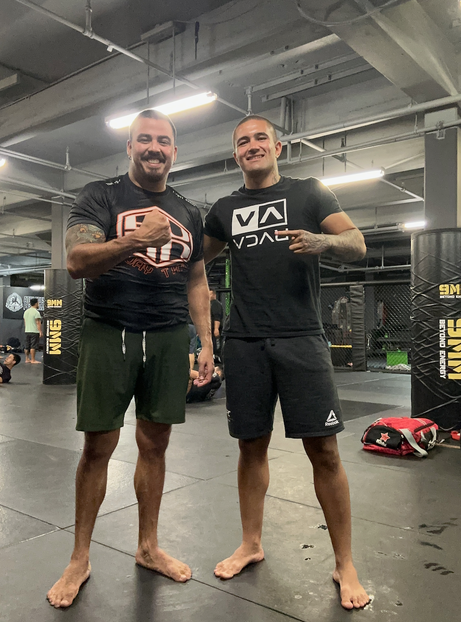 Clayton training at the gym